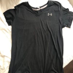 UNDERARMOUR WOMENS V NECK WORKOUT T-SHIRT